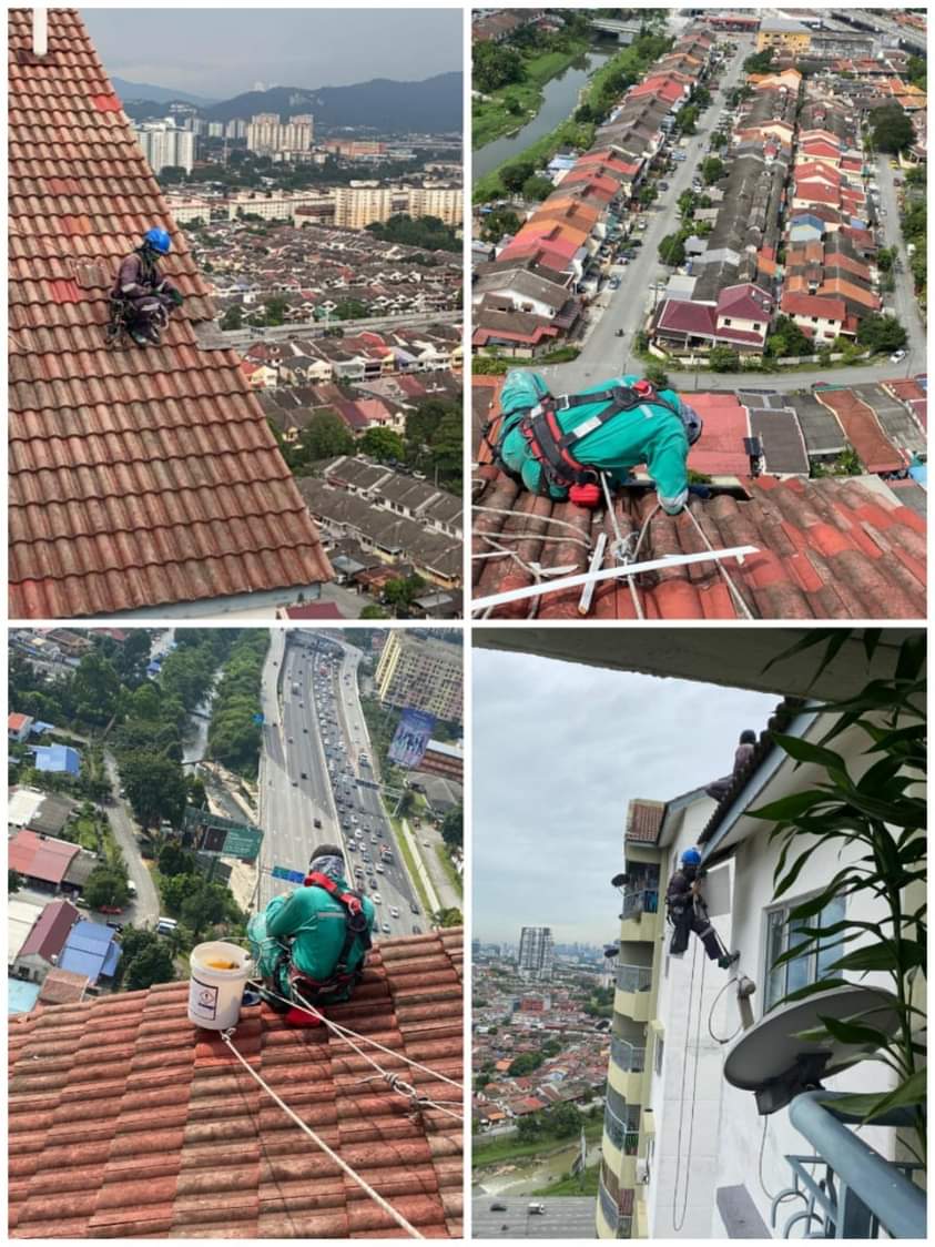 Repair roof top leaking ( Rope access services )