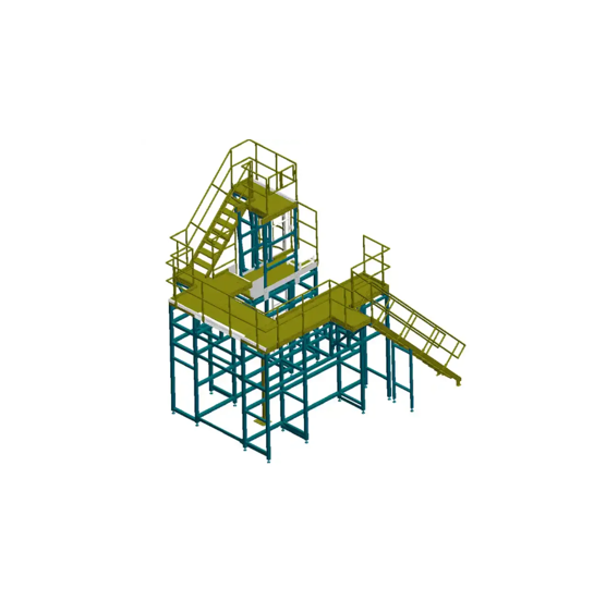 Aluminum Walking Safety Machine Platform for Aircraft Engine Maintenance