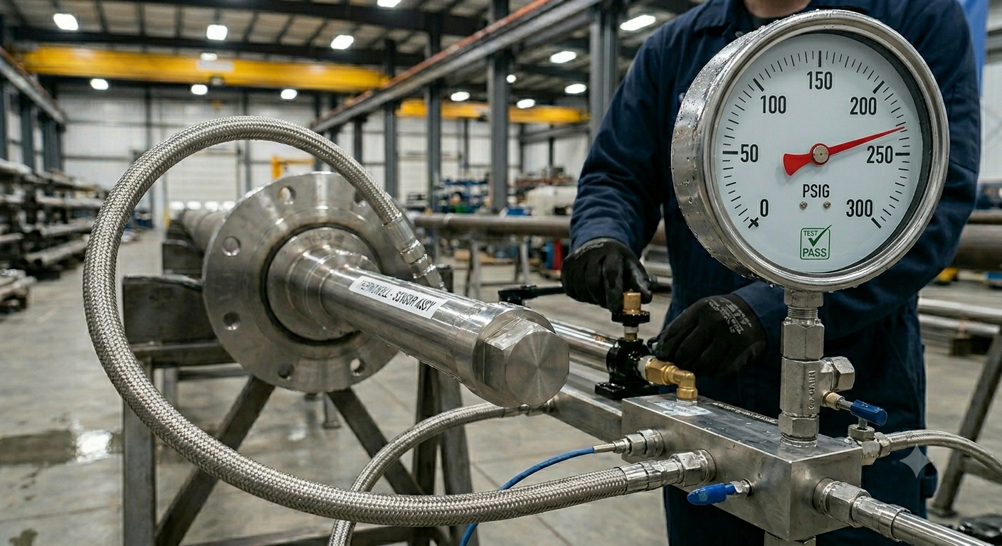 Hydrostatic Pressure Testing for Thermowells & Sensor Assemblies