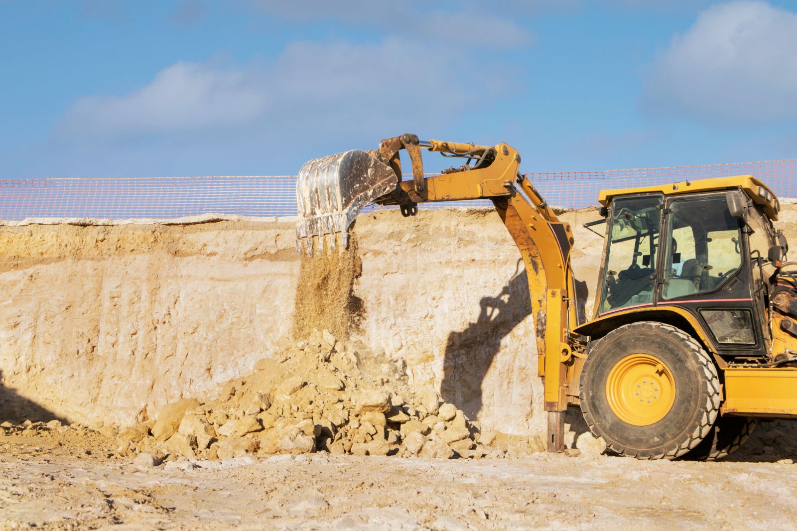 Grab Bucket Backhoe Rental Service