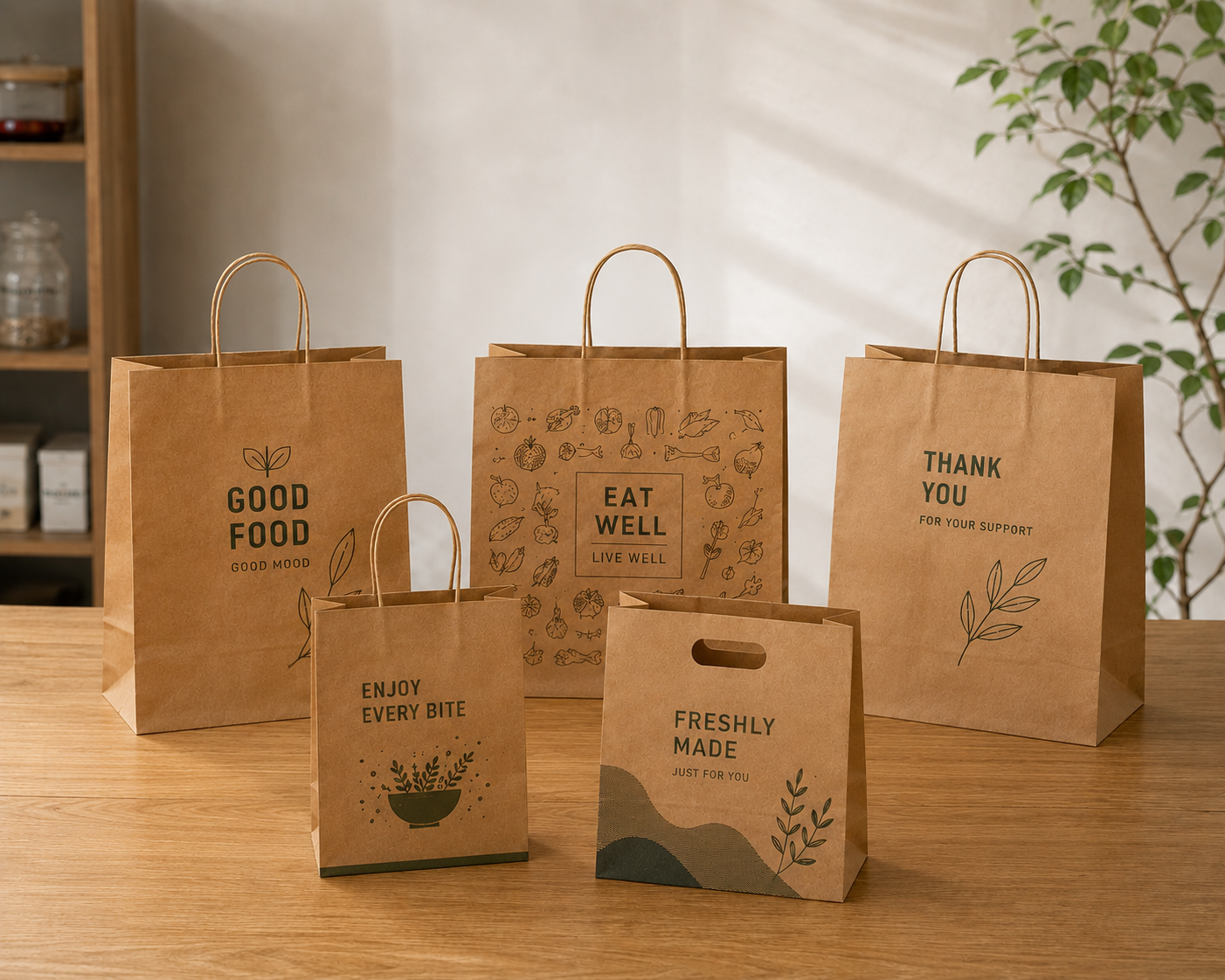 PAPER BAG with HANDLE - PRINTING and Customization Service