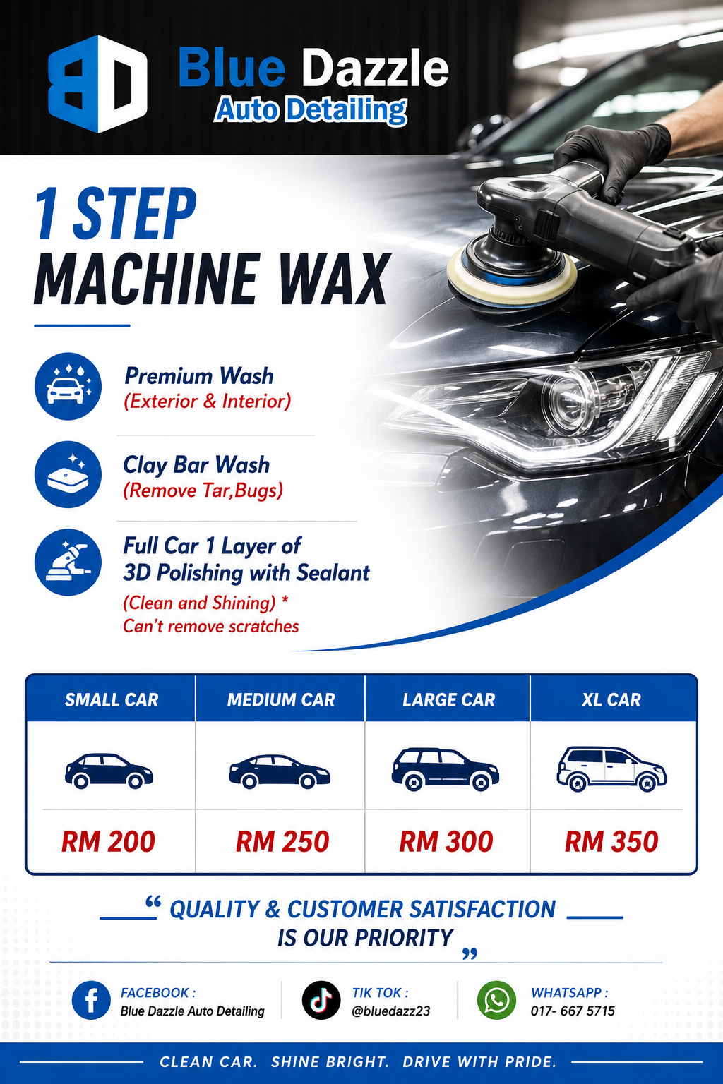 1-Step Machine Wax Package