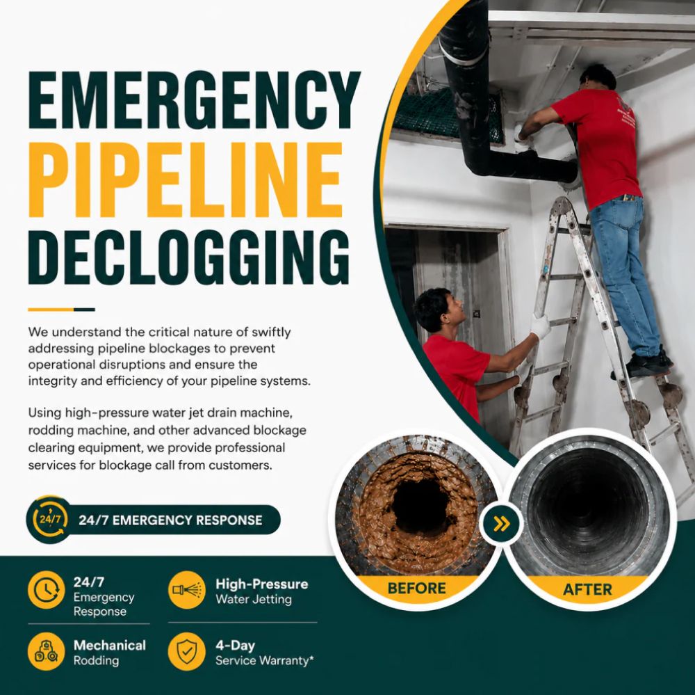 Emergency Pipeline Declogging Services