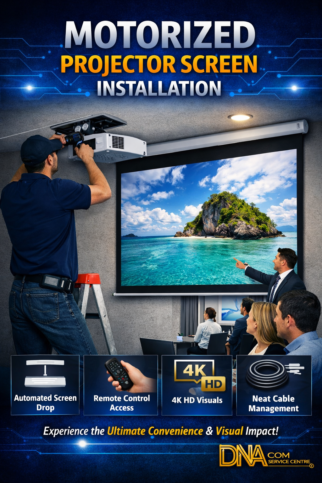Motorized Projector Screen Installation