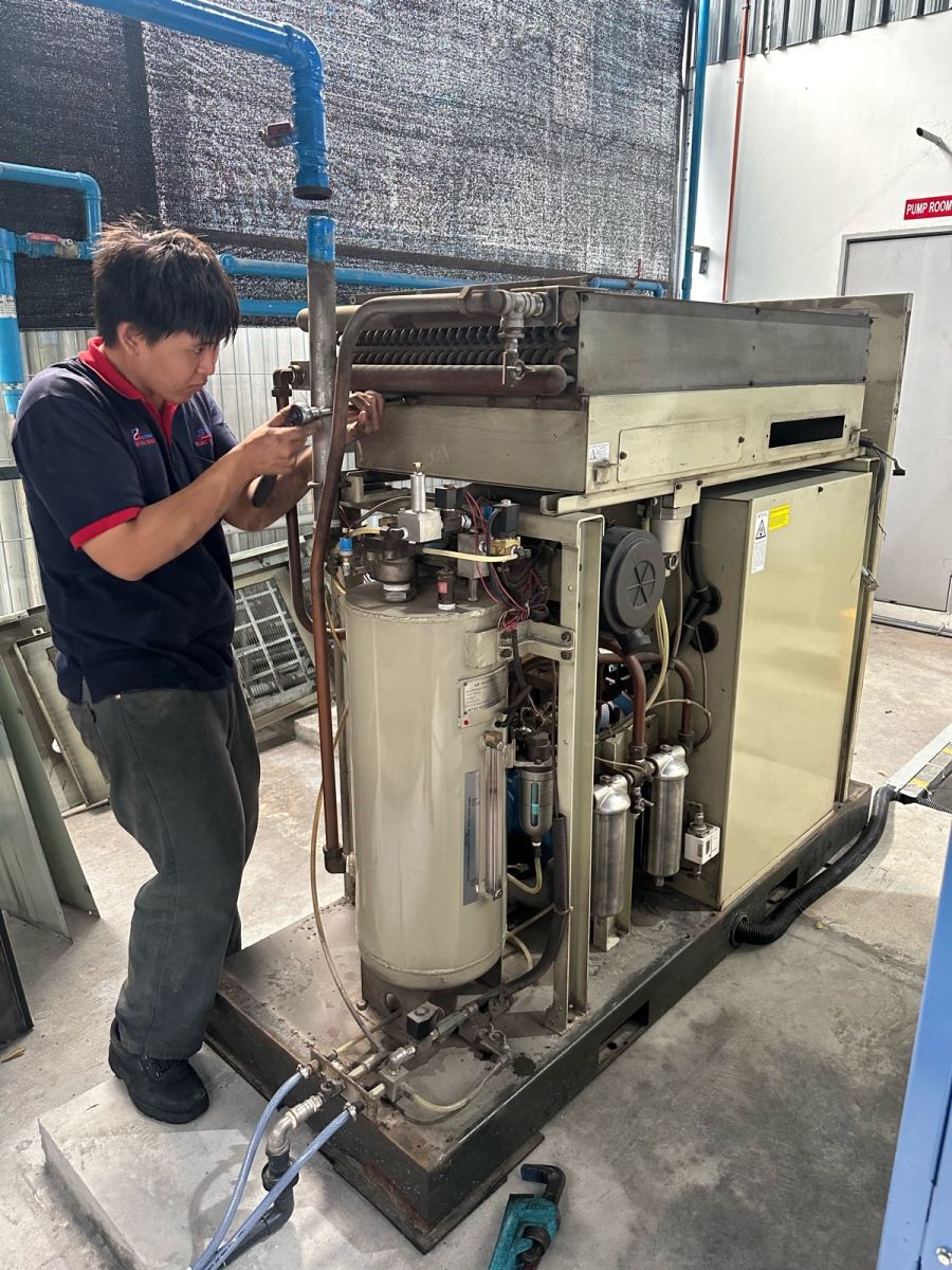 Repair Mitsui Seiki Oil Free Air Compressor 