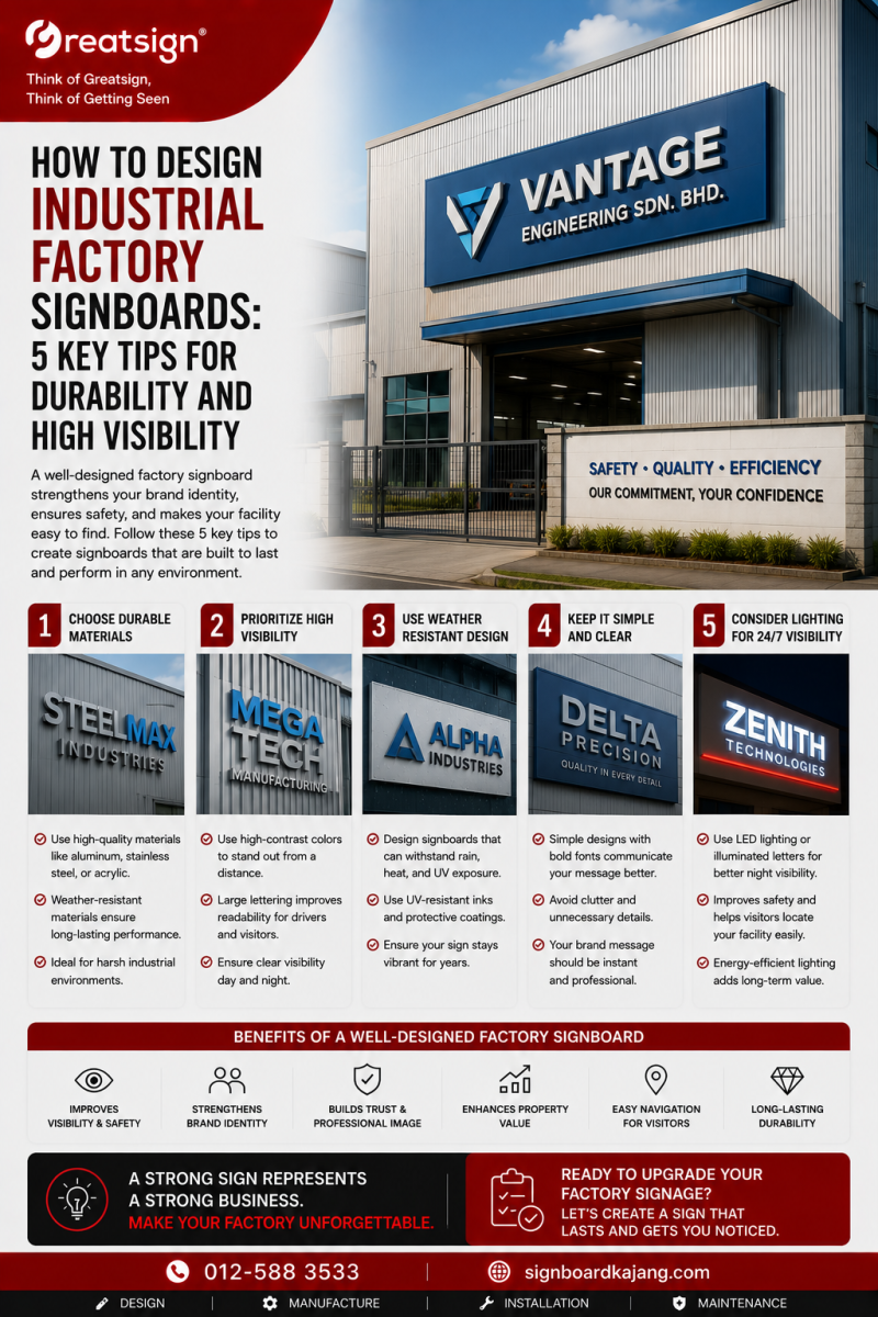 How to Design Industrial Factory Signboards: 5 Key Tips for Durability and High Visibility