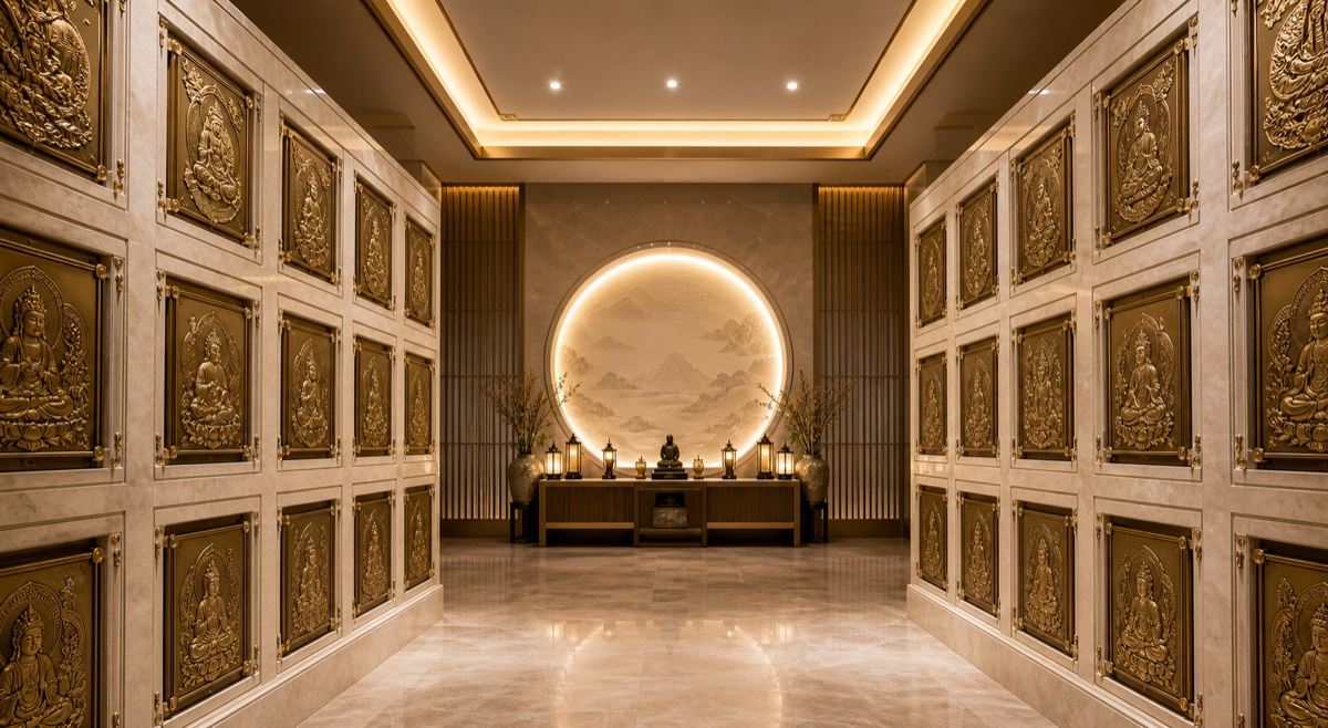 Columbarium Niche Door Panel Design in KL & Selangor for Memorial Halls