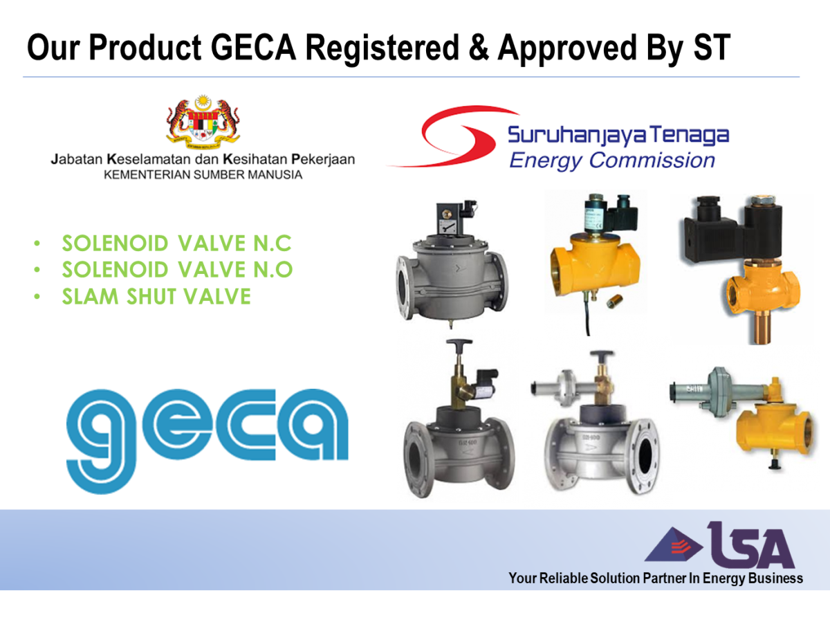 Our Product Geca From Italy Now Registered and Approved By Energy Commission (Suruhanjaya Tenaga)