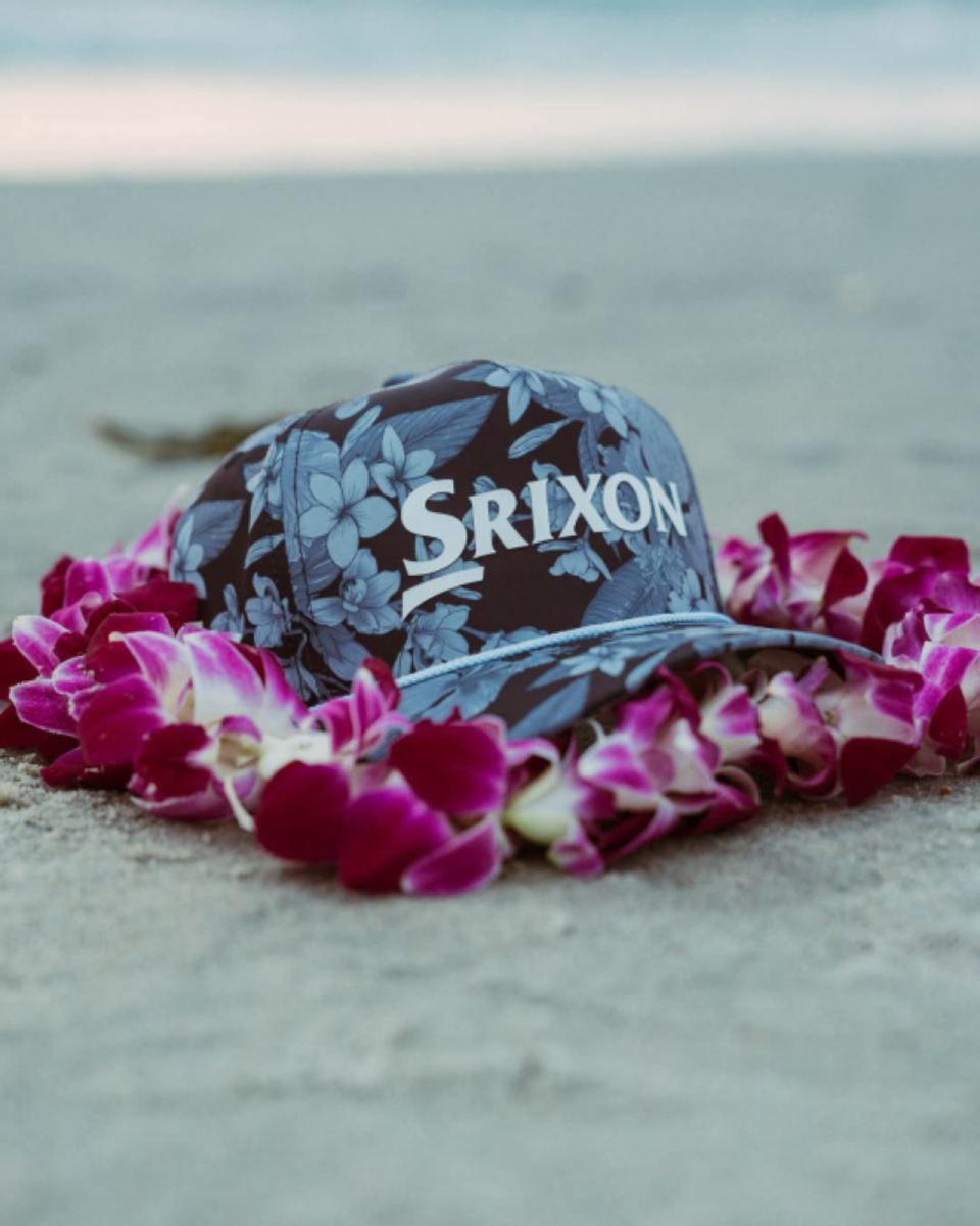 Black White Floral Srixon Structured Cap