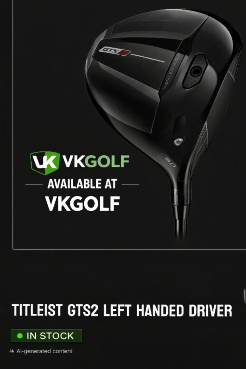 Gts2 Driver Titleist in Left Hand in stock now!