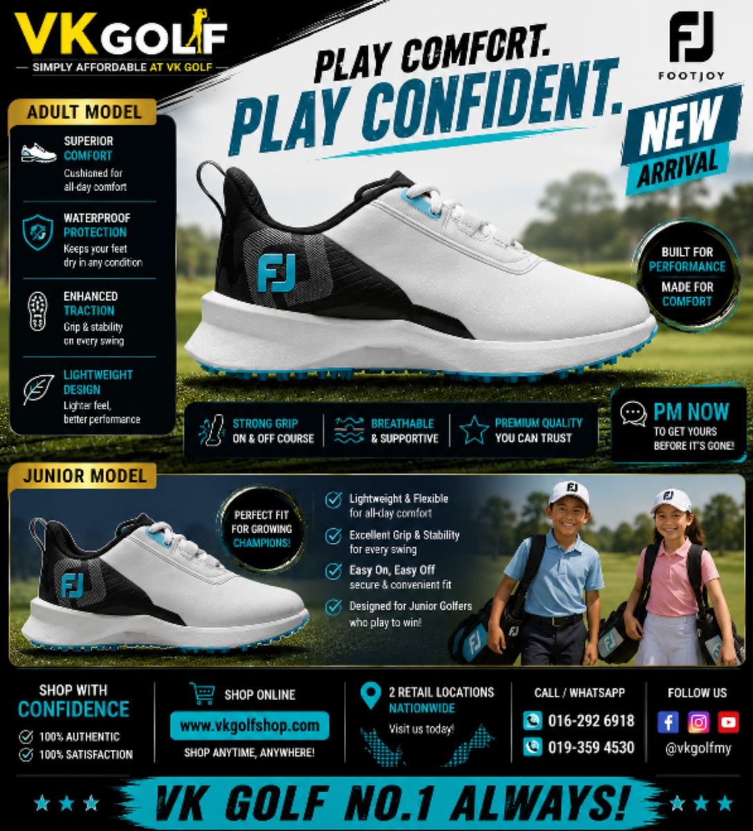 2026 Junior Shoes Size 1 to Size 6 unleashed at VKGolf
