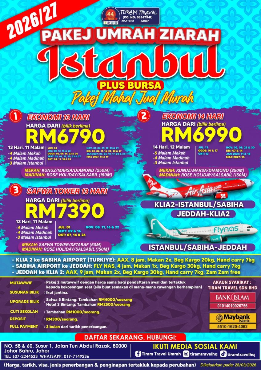 PAKEJ UMRAH ZIARAH ISTANBUL + BURSA