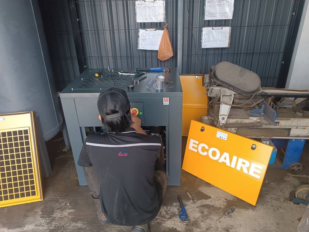 Testing And Commissioning ECOAIRE Screw Compressor 
