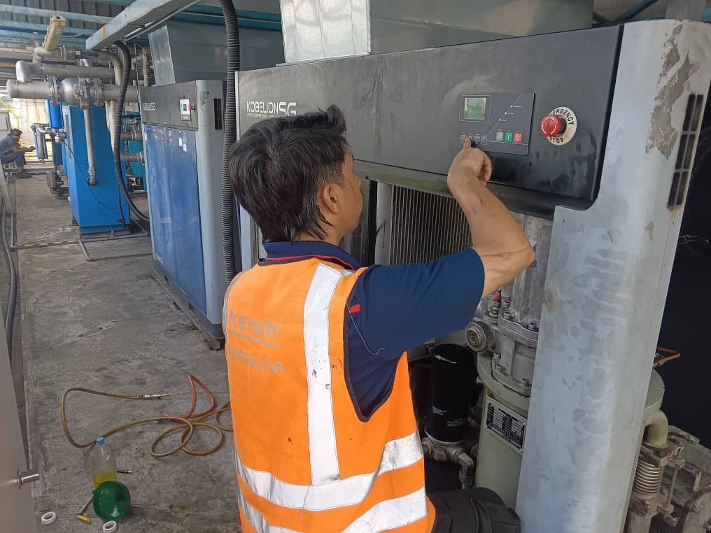 Setting Kobelco Air Compressor