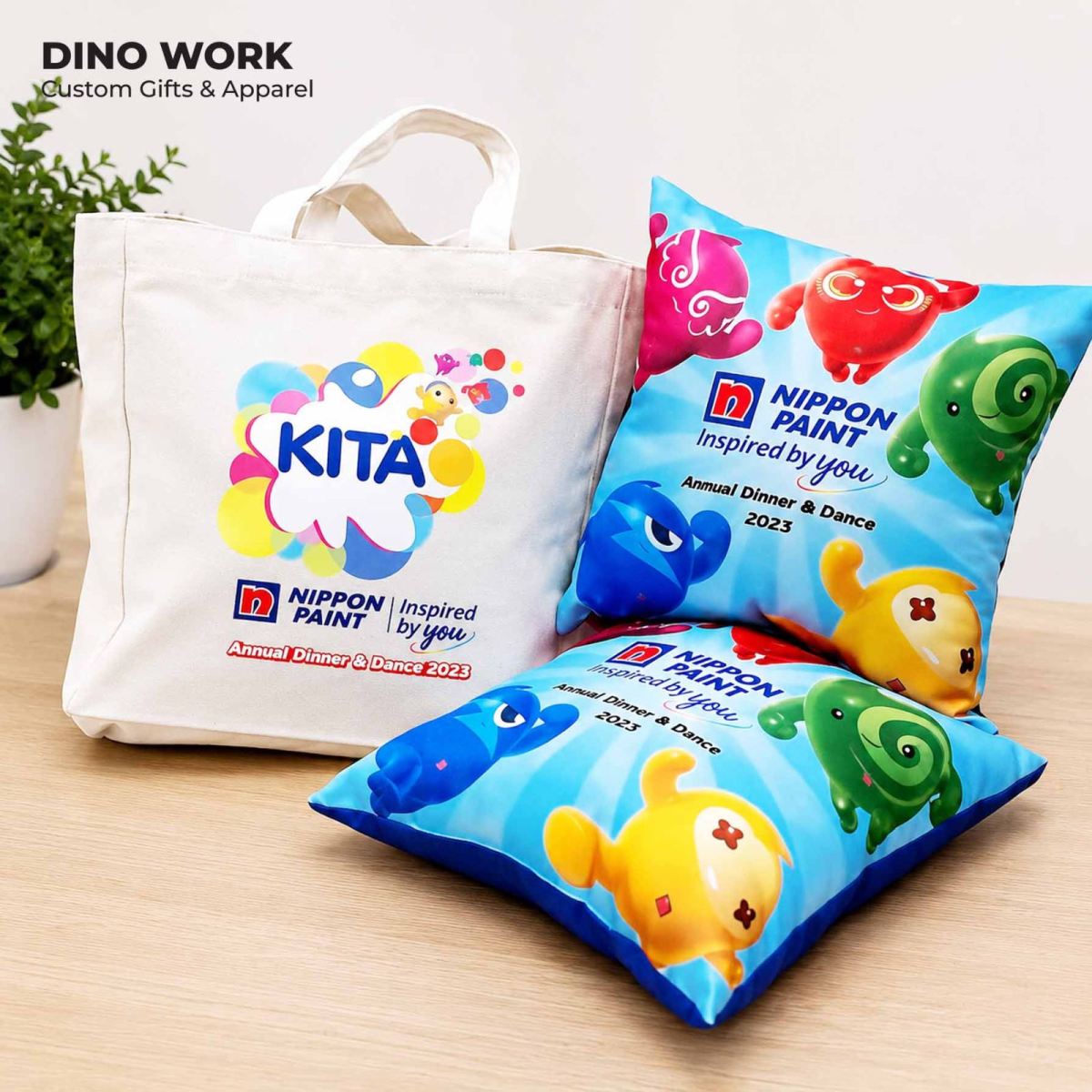 Custom Tote Bag & Cushion Gift Set (for Nippon Paint)