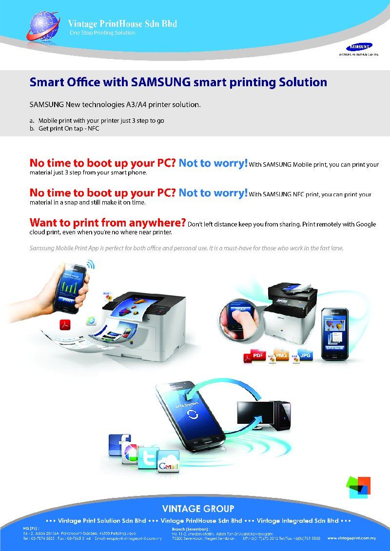 Smart Office with SAMSUNG smart printing Solution