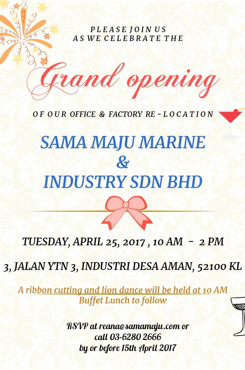 OFFICE RELOCATION OPENING CEREMONY INVITATION