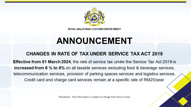 Notice on SST Rate & e-Invoice