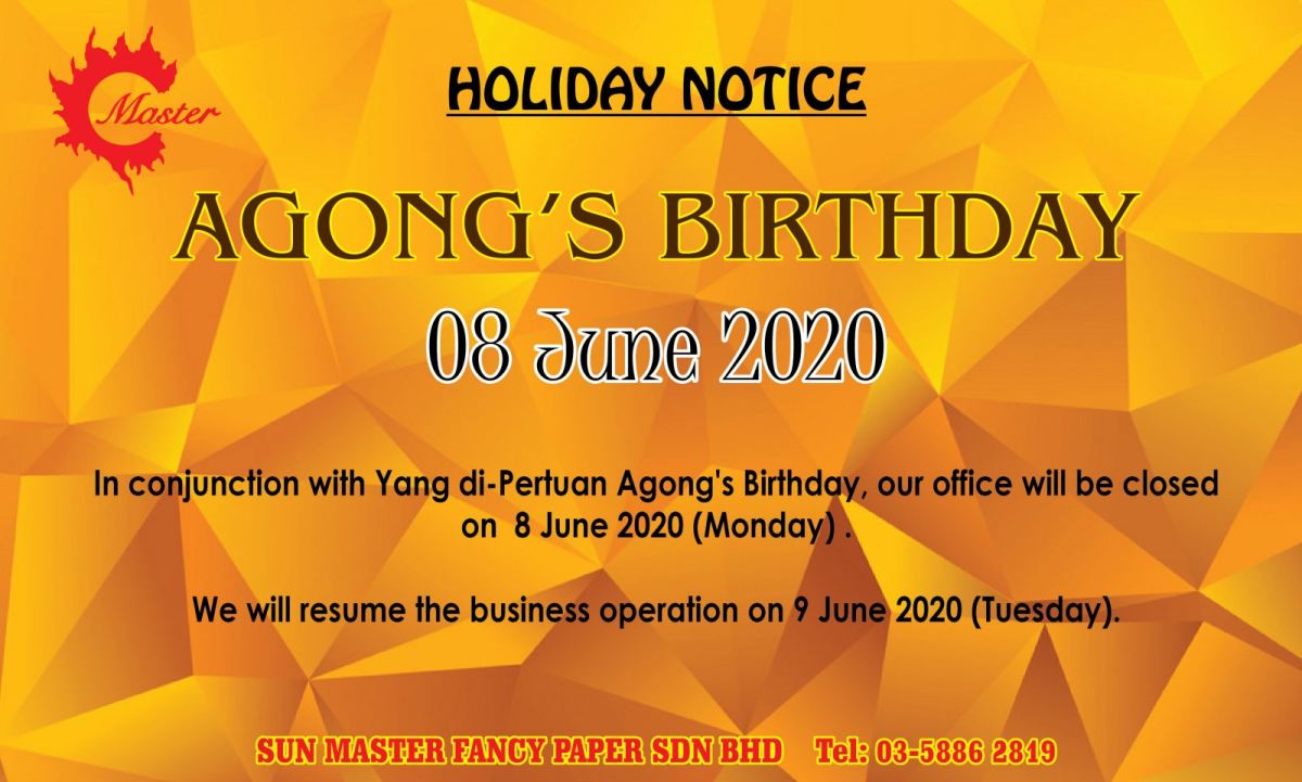 Agong's Birthday 2020