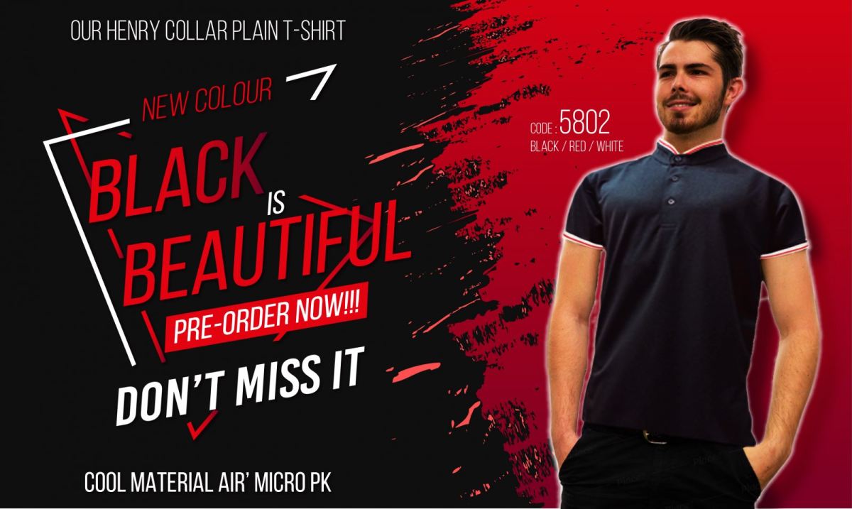 Our NEW COLOUR 5802 Air Micro PK T-shirt!! Pre Order NOW!!!