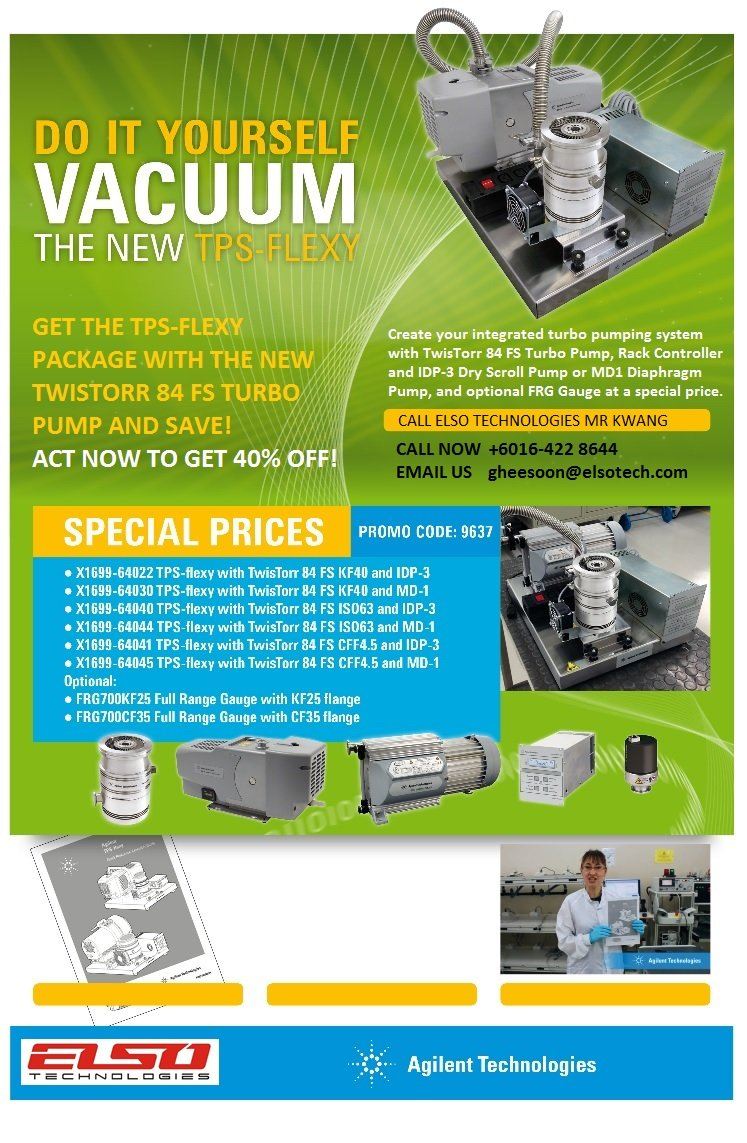 GET THE TPS-FLEXY PACKAGE WITH THE NEW TWISTORR 84 FS TURBO PUMP AND SAVE! ACT NOW TO GET 40% OFF !!