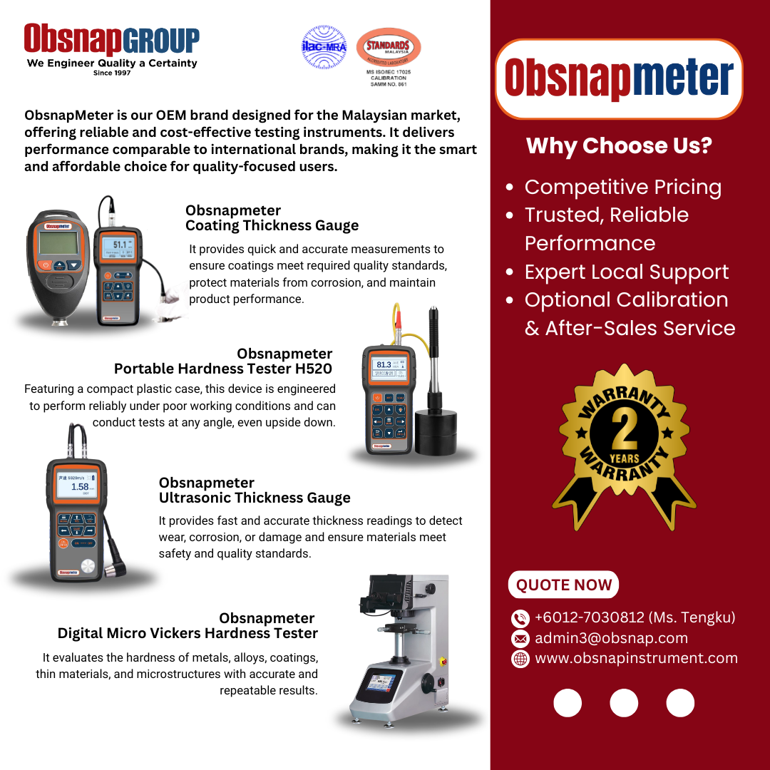 Introducing ObsnapMeter: Reliable Testing Instruments for Accurate Quality Control