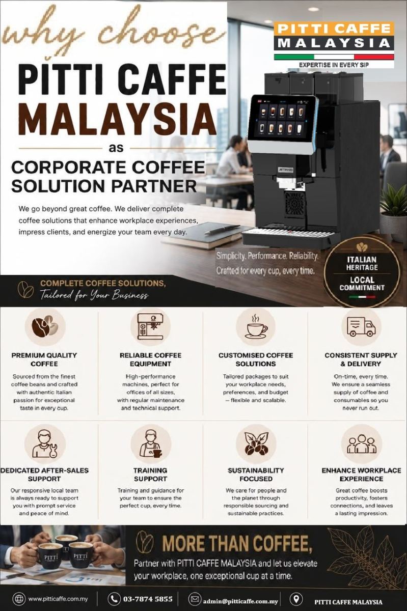 Why Choose PITTI CAFFE MALAYSIA as Corporate Coffee Solution Partner