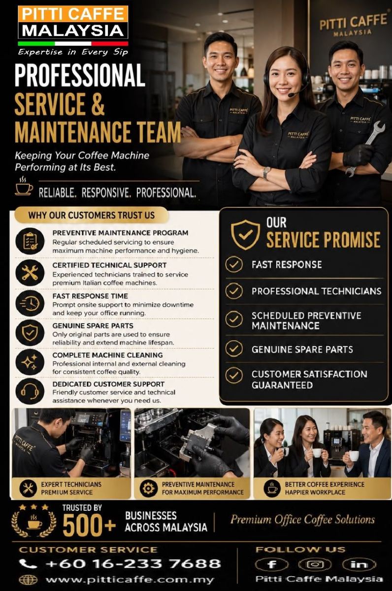 Professional Services & Customer Support for Coffee Machine Rental in Malaysia