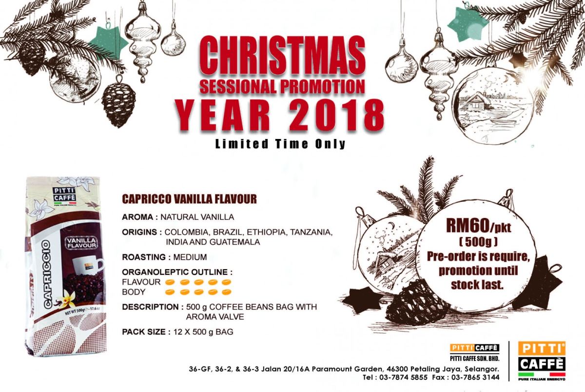 Christmas Sessional Promotion -  Pitti Vanilla Coffee beans