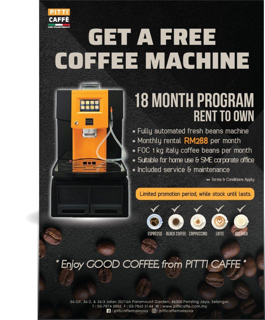 Coffee Machine Rental- 18 month Rent to Own Program