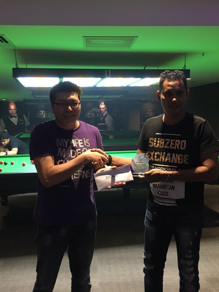 VK SNOOKER TOURMENT RUNNER UP