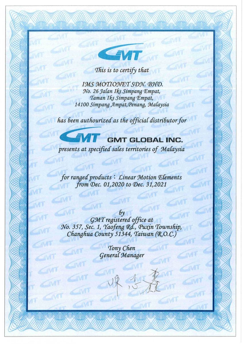 GMT Authorized Distributor of Linear Motion Elements