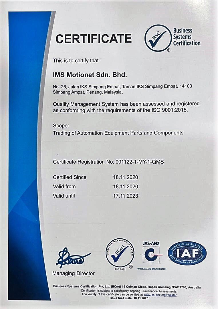 ISO 900-2015 CERTIFICATE