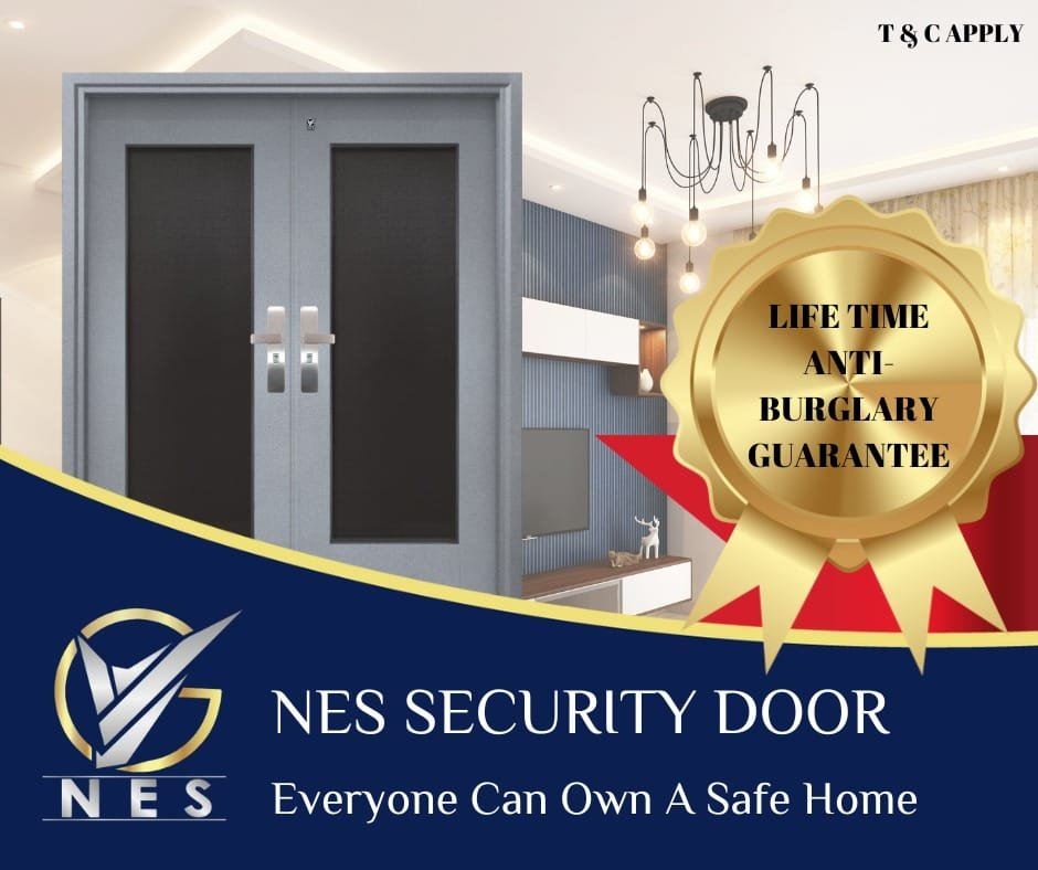 NES Pintu Keselamatan dengan Lifetime Anti-Burglary Guarantee