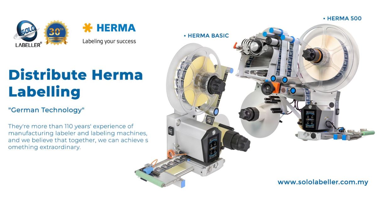 Distribute Herma  Labelling "Made in Malaysia German�Technology"