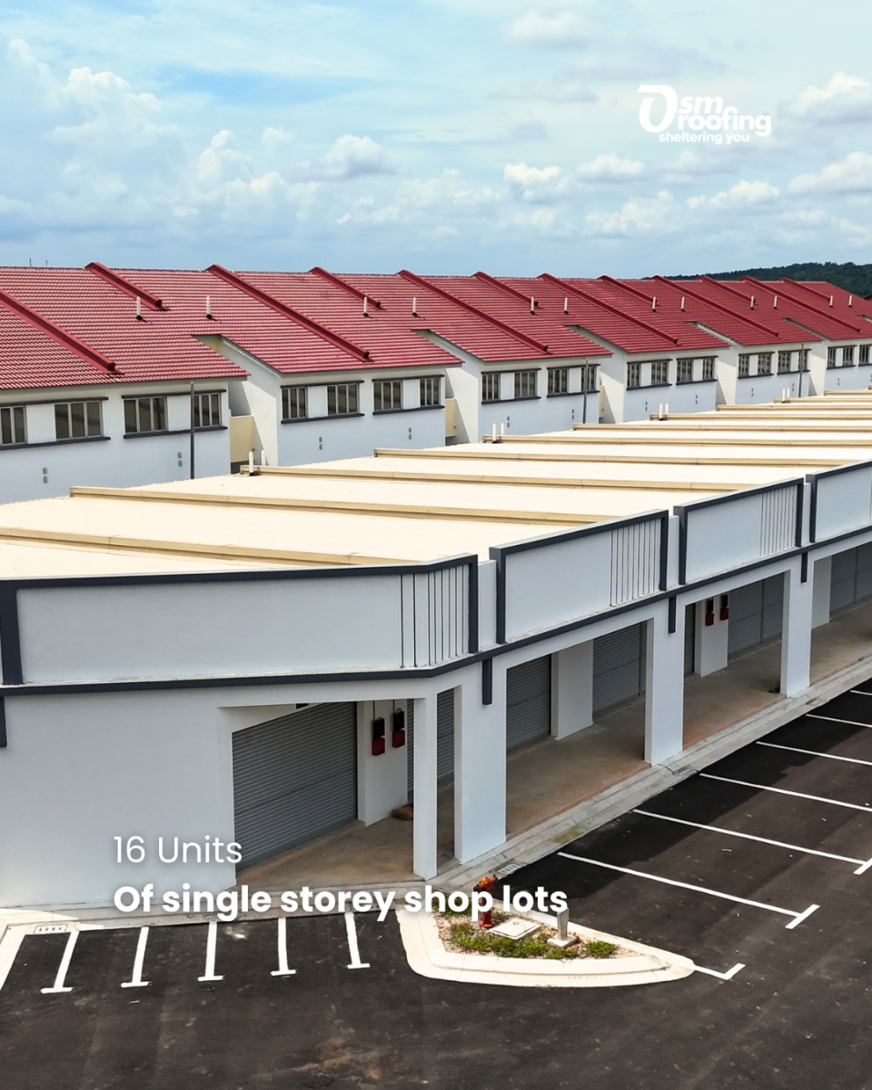 Commercial Shop Lot Roofing Project at Taman Pulai Emas