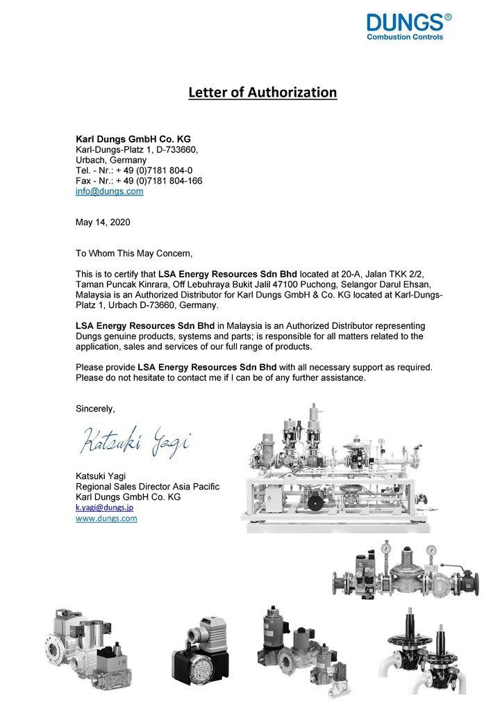 DUNGS Authorized Distribution In Malaysia