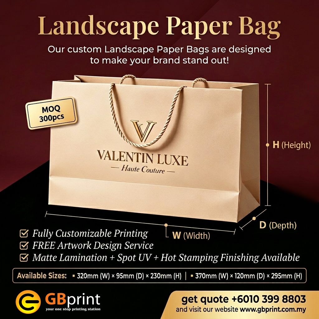 Premium Custom Landscape Paper Bags