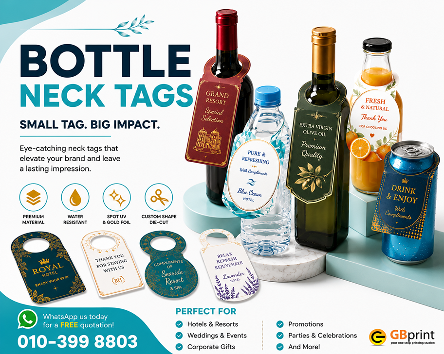 Bottle Neck Tags Printing