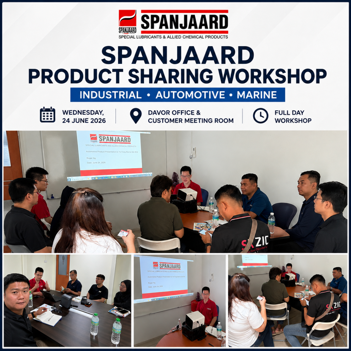 Spanjaard Product Sharing Workshop 2026: Technical Training for Industrial, Automotive & Marine Partners