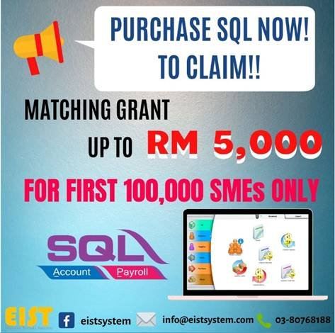 MDEC - Matching Grant to claim with SQL Accounting Software