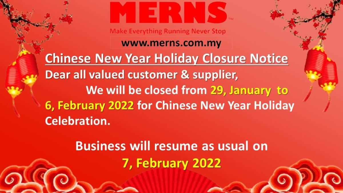 2022 Chinese New Year Holiday Closure Notice