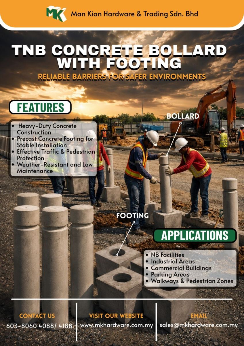 TNB Concrete Bollard with Footing   Built for Maximum Protection