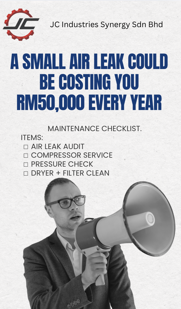 What if a small air leak was costing your factory RM10,000, RM20,000, or even RM50,000 a year?