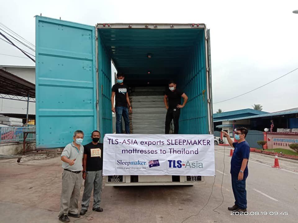 Sending Sleepmaker's hotel mattresses to our commercial client in Thailand using 40FT containers