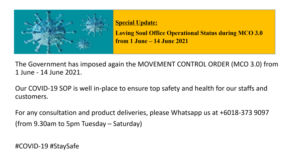 Special Update: Office Operational Status - MCO 3.0 (1 June - 14 June 2021)