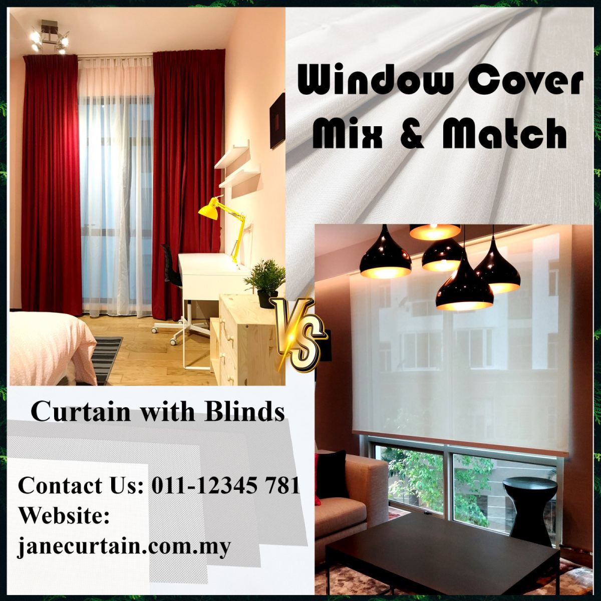 Mix & Match Window Cover Product for you home!!!