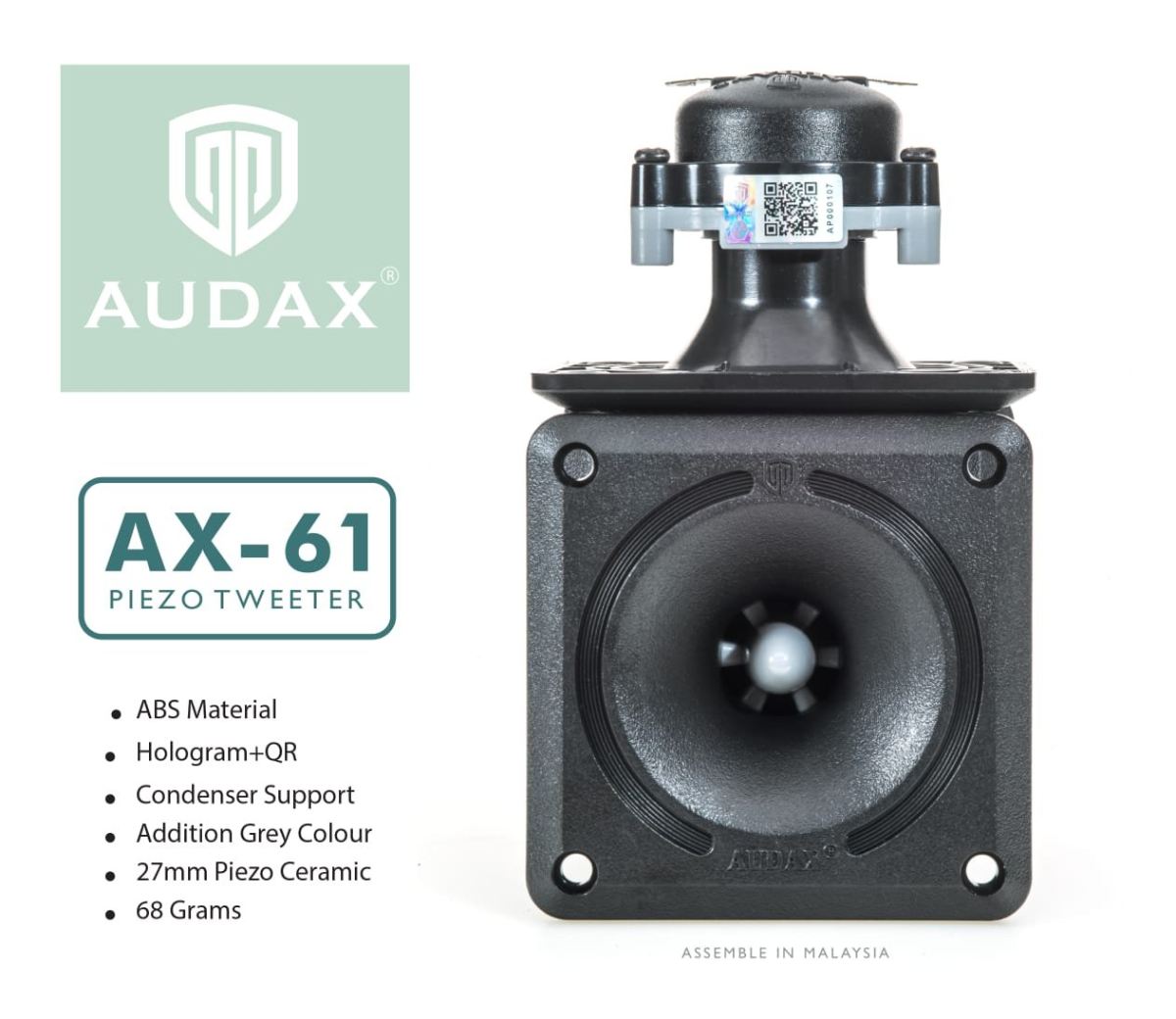 Audax AX-61 Piezo Tweeter (For Swiftlet Farming Used)