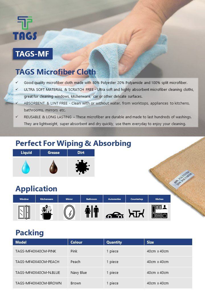 TAGS Microfiber Cloth