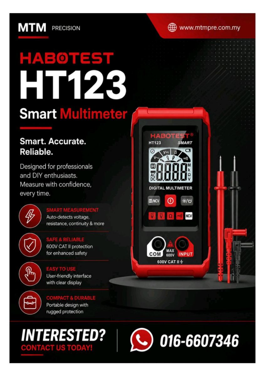 HABOTEST HT123 Smart Digital Multimeter